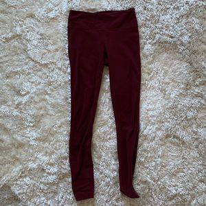 Burgundy leggings